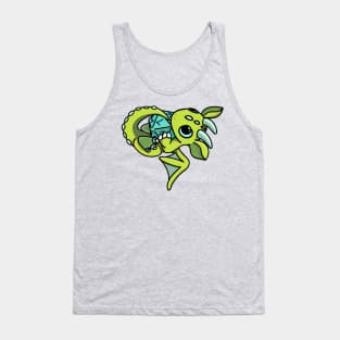 Cute Green and Blue Dice Goblin Dragon Baby Tank Top